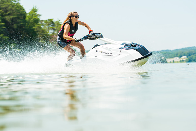 women on jet ski